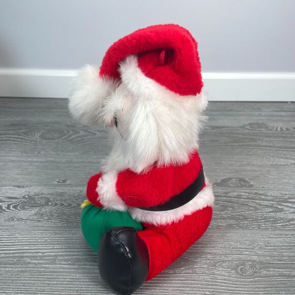 Vintage 1980s Fun Farm Santa Claus Plush Stuffed Christmas Holiday Toy Rare - Picture 4 of 12